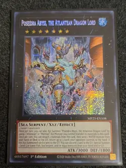 Poseidra Abyss, the Atlantean Dragon Lord MP25-EN108 Prismatic Rare Yugioh! NM - Image 1