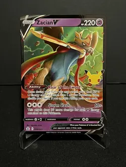Zacian V 016/025 Celebrations 25th Anniversary Pokemon TCG - NM/M - Pack Fresh - Image 1