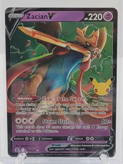 Zacian V 016/025 Celebrations 25th Anniversary Pokemon TCG - NM/M - Pack Fresh - Image 2
