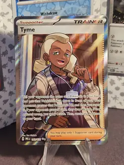 Pokemon TCG, Tyme - 143/131 Prismatic Evolutions Full Art Trainer Ultra Rare - Image 1