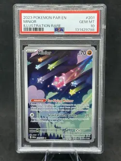 2023 POKEMON PAR EN-PARADOX RIFT ILLUSTRATION RARE #201 MINIOR PSA 10 - Image 1
