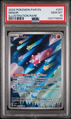 2023 POKEMON PAR EN-PARADOX RIFT ILLUSTRATION RARE #201 MINIOR PSA 10 - Image 1