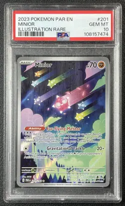 MINIOR PSA 10 2023 POKEMON PARADOX RIFT PAR EN #201/182 ILLUSTRATION RARE IR 474 - Image 1
