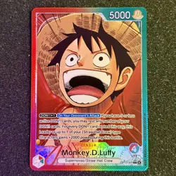 One Piece TCG OP13-001 Monkey D. Luffy Alt Art Leader Carrying On His Will - NM - Image 1