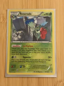 Pokemon TCG Roserade Reverse Holo Rare 15/124 B&W Dragons Exalted - Image 3