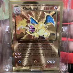 Pokemon TCG Charizard 4/102 Gold Metal Celebrations Ultra Premium Card NM - Image 2