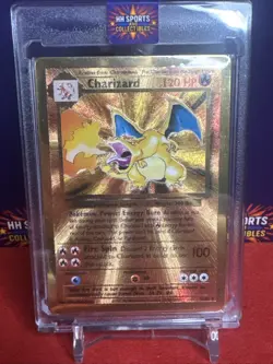 Pokemon Charizard 4/102 Celebrations Metal Card 25th Anniversary Gold Edition - Image 2