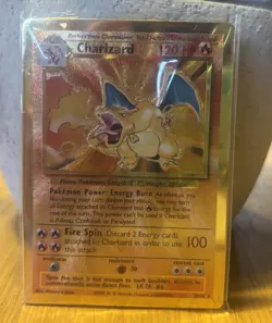 Charizard Metal Gold Card UPC Pokemon 25th Anniversary Celebrations 4/102 2021 - Image 1