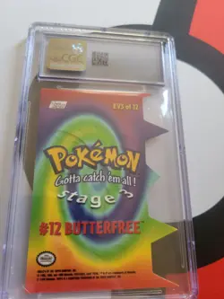 Vintage (2000) Butterfree EV3 of 12 DIE-CUT Topps Series 2 Pokemon Card CGC 9 - Image 3