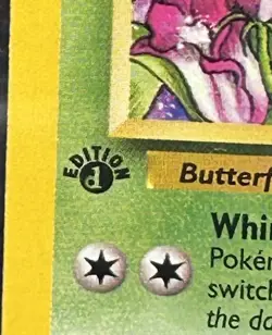 Pokemon Card Butterfree “d” 1st Edition Uncommon Jungle 33/64 LP Error NM/MT - Image 3