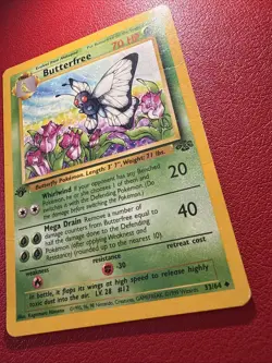 Pokemon - Jungle - Butterfree - 33/64- 1st Edition Uncommon - d ERROR - MP/HP - Image 3