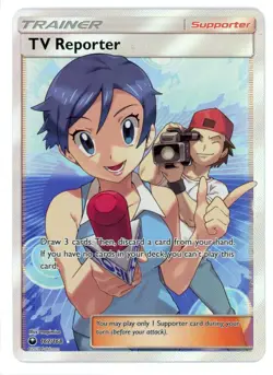 TV Reporter 167/168 Celestial Storm Full Art Pokemon Card - Image 1