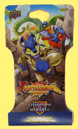 Upper Deck Neopets - BATTLEDOME - 8 Card Booster Pack TCG Champions Of Meridell - Image 1