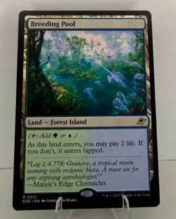 MTG EOE-0251 Breeding Pool - Edge of Eternities Shock Land Rare TCG - Image 1