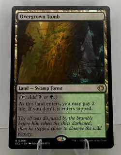 MTG ECL-0266 Overgrown Tomb - Lorwyn Eclipsed Shock Land Rare - Image 1