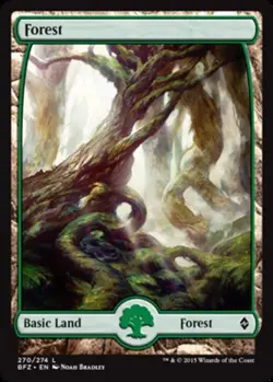 Basic Lands 10 MTG Forest (270) (Full Art), NM-Mint, English Battle for Zendikar - Image 1