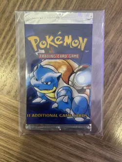 Pokemon TCG 1999 WOTC Blastoise Base Set Art English Opened EMPTY Booster Pack - Image 3