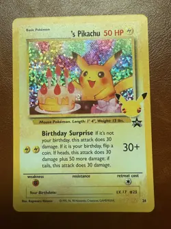 Birthday Pikachu 24 Celebrations Classic Collection Pokemon TCG - Image 1