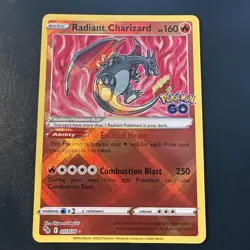 Radiant Charizard 11/78 Pokemon Go Pokemon TCG 2022 NM #3 - Image 1