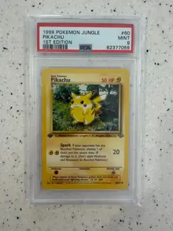 1999 Pokemon Jungle 1st Edition Pikachu #60 /64 PSA 9 - Image 1