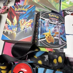 Big Lot Of Pokemon Mini Binders, Stickers, And Pokeball Belt - Image 4