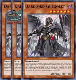 Yugioh! 3x Darklord Gulgolet BPRO-EN018 Common 1st Ed NM - Image 1
