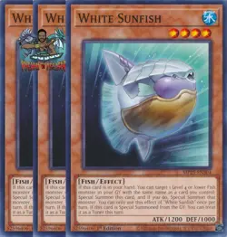 Yugioh! 3x White Sunfish MP25-EN304 Common 1st Ed NM - Image 1
