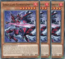 yugioh 3x Dunkelglanz-Schwertkampfer DUAD-DE019 Common 1Auflage Deutsch - Image 1