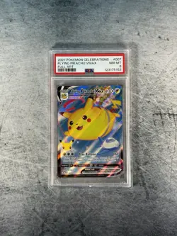 2021 Pokemon Sword & Shield Celebrations PSA 8 Flying Pikachu VMAX Holo #007 - Image 1