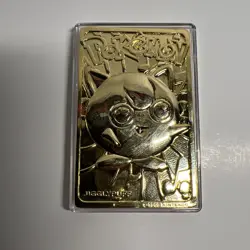 1999 Burger King BK Pokemon 23K Gold Plated Trading Card JigglyPuff - Image 1