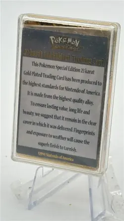 Mewtwo - Pokemon 23k Gold Plated Trading Card BK Promo 1999 Nintendo (#2) w/ COA - Image 2