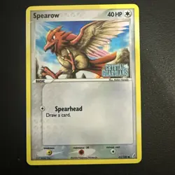 Pokemon TCG English Card Crystal Guardians Spearow 61/100 Reverse Holo Stamped - Image 1
