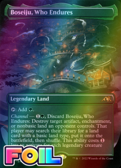 x1 Boseiju, Who Endures NEO MTG 412 FOIL BORDERLESS RARE M/NM 1x - Image 1