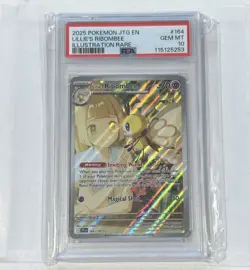 Pokemon TCG Illustration Rare Lillie's Ribombee #164/159 Journey Together PSA 10 - Image 1