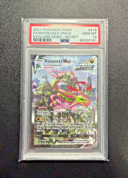 Pokemon 2021 Rayquaza VMAX 218/203 Alt Art Evolving Skies GEM MINT PSA 10 - Image 1
