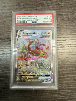 Pokemon 2021 Rayquaza VMAX 218/203 Alt Art Evolving Skies Secret GEM MINT PSA 10 - Image 1