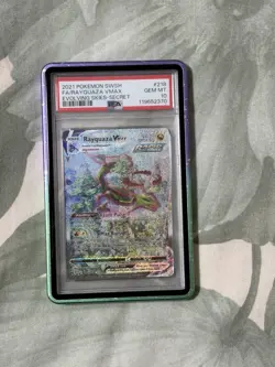PSA 10 2021 Rayquaza VMAX Alt Art Pokemon SWSH Evolving Skies 218/203 GEM MINT - Image 2