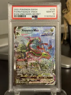 Pokemon 2021 Rayquaza VMAX 218/203 Alt Art Evolving Skies GEM MINT PSA 10 - Image 1