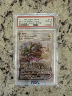 Pokemon 2021 Rayquaza VMAX 218/203 Alt Art Evolving Skies GEM MINT PSA 10 - Image 1