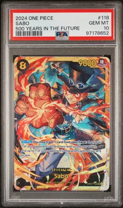 PSA 10 Sabo OP07-118 SEC 500 Years in the Future - ONE PIECE Card Game English - Image 1