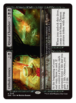 MTG - Unholy Annex / Ritual Chamber - Rare Enchantment Room - Duskmourn (DSK) NM - Image 1