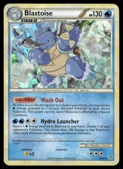 Pokemon Cards Blastoise 13/95 HGSS Unleashed Rare LP - Image 1