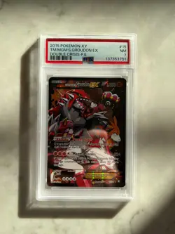 Pokemon Team Magma's Groudon EX 15/34 Double Crisis Full Art PSA 7 - Image 1