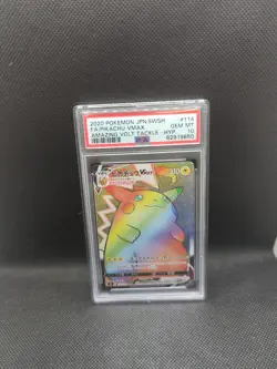Pokemon Japanese Pikachu VMAX HR Rainbow 114/100 Amazing Volt Tackle PSA 10 - Image 1