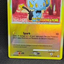 Shinx 98/130 PL Diamond Pearl Pokemon Reverse Holo Stamped burger king Promo hp - Image 2