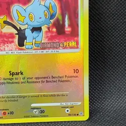 Shinx 98/130 PL Diamond Pearl Pokemon Reverse Holo Stamped burger king Promo hp - Image 3