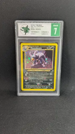 2001 Pokemon TCG Neo Discovery Set: Houndoom 4/75 - Holo Rare treefrog Grade 7 - Image 2