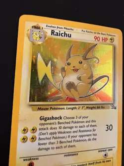 1999 Pokemon TCG - Fossil - Raichu #14/62 - Holo Rare Unlimited - LP - Image 2