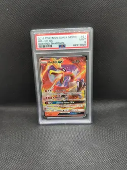 Pokemon Ho-oh GX 21/147 Burning Shadows PSA 9 Mint 2017 - Image 1