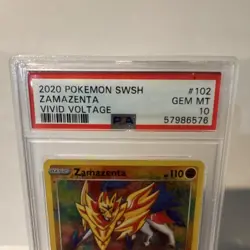 Pokemon Zamazenta 102/185 Vivid Voltage Amazing Rare Holo PSA 10 - Image 2